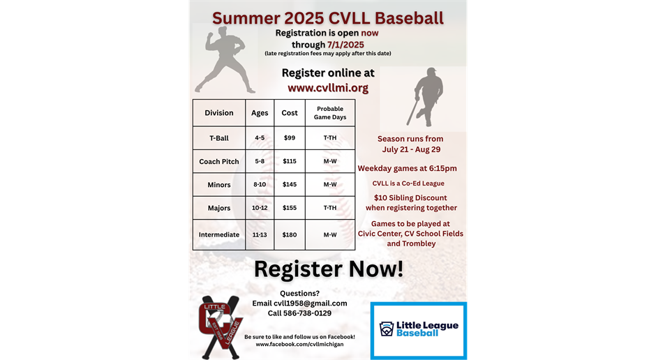 Summer Registration is Open!!!!