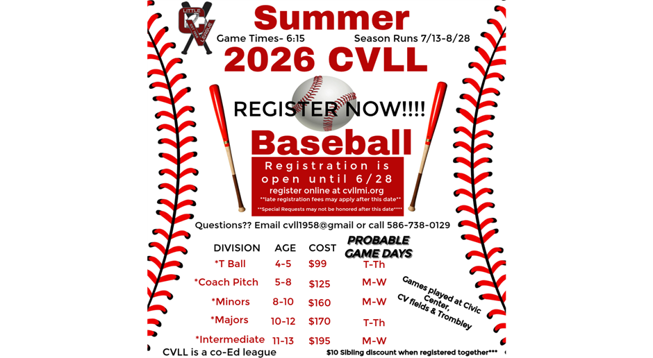 2026 Summer Season Flyer